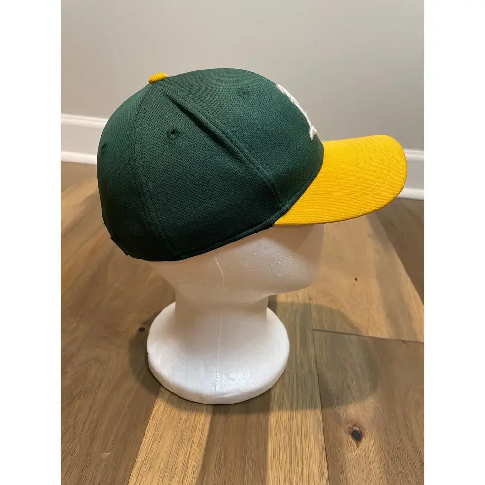 Oakland A’s Green Yellow MLB Baseball Cap OC Sports Adjustable Unisex Youth OS